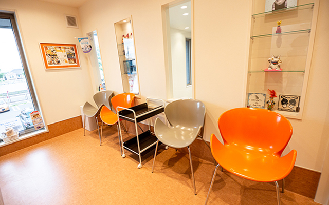 猫さん専用の待合室（建物2F）